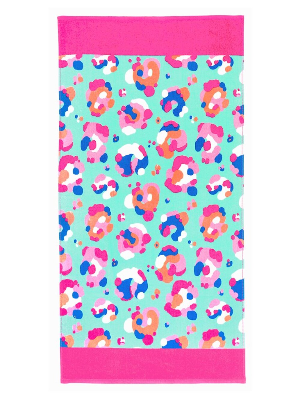 **NWT** Viv and Lou Safari Party Colorful Leopard Beach Towel - Picture 3 of 5